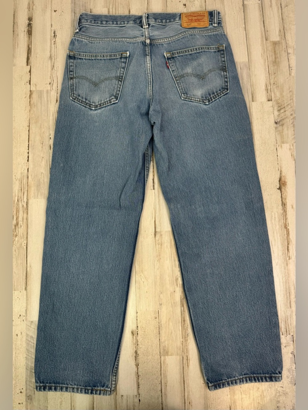 Vintage Levis 550 Pants Jeans Men 34x30 Denim Stretch Blue Straight - Picture 8 of 10